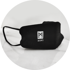 Auki Black Facemask - Pack of 10 masks