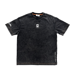 Auki Mens Black Stonewash T-shirt