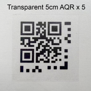 Transparent AQR Portal Kit 5x5cm pack of 5
